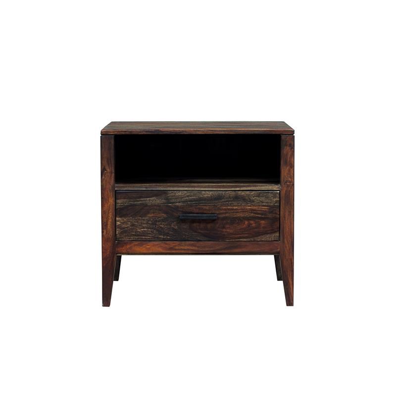 Hawthorne Collections Fall River Solid Sheesham Wood Nightstand - Brown