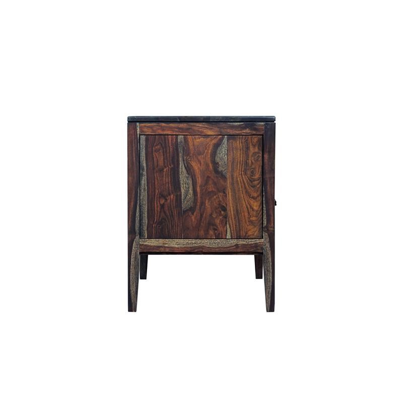 Hawthorne Collections Fall River Solid Sheesham Wood Nightstand - Brown