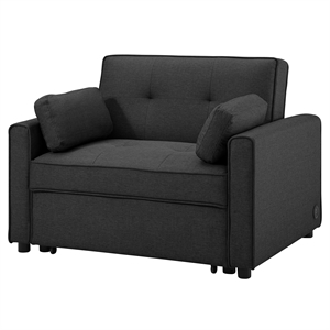 Hawthorne Collections Dream Lift Convertible Sofa in Charcoal Gray