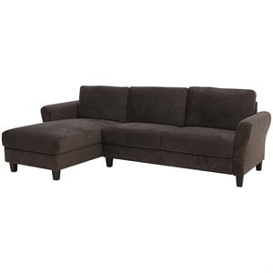 hawthorne collections sectional sofa in coffee