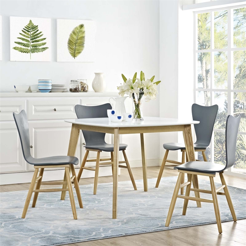 Hawthorne Collections Square Modern Wood Dining Table w/ Laminate Top in White