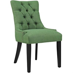 Hawthorne Collections Fabric Upholstered Dining Side Chair in Green