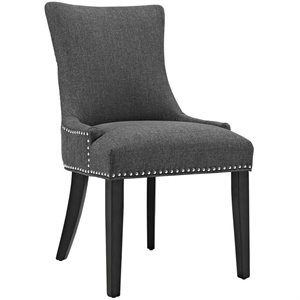 Hawthorne Collections Fabric Upholstered Dining Side Chair in Gray