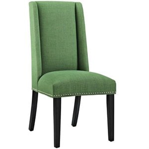 Hawthorne Collections Fabric Upholstered Dining Side Chair in Green