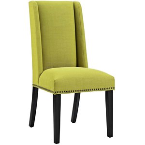 Hawthorne Collections Fabric Upholstered Dining Side Chair in Wheatgrass