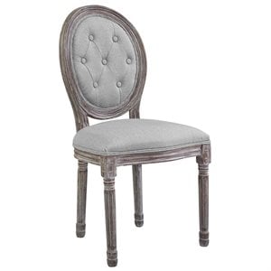 Hawthorne Collections Tufted Dining Side Chair in Light Gray
