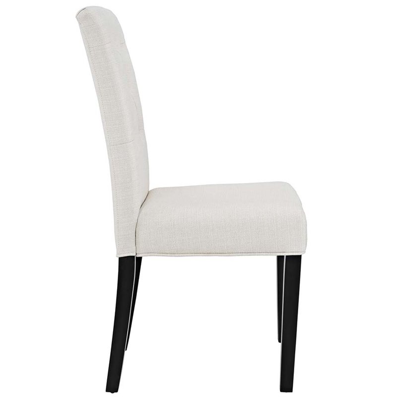 Hawthorne Collections Tufted Dining Side Chair in Beige (Set of 2)