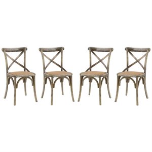 Hawthorne Collections Dining Side Chair in Gray (Set of 4)