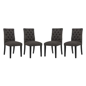 Hawthorne Collections Dining Chair in Brown (Set of 4)