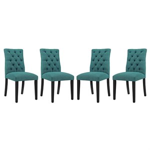 Hawthorne Collections Dining Chair in Teal (Set of 4)