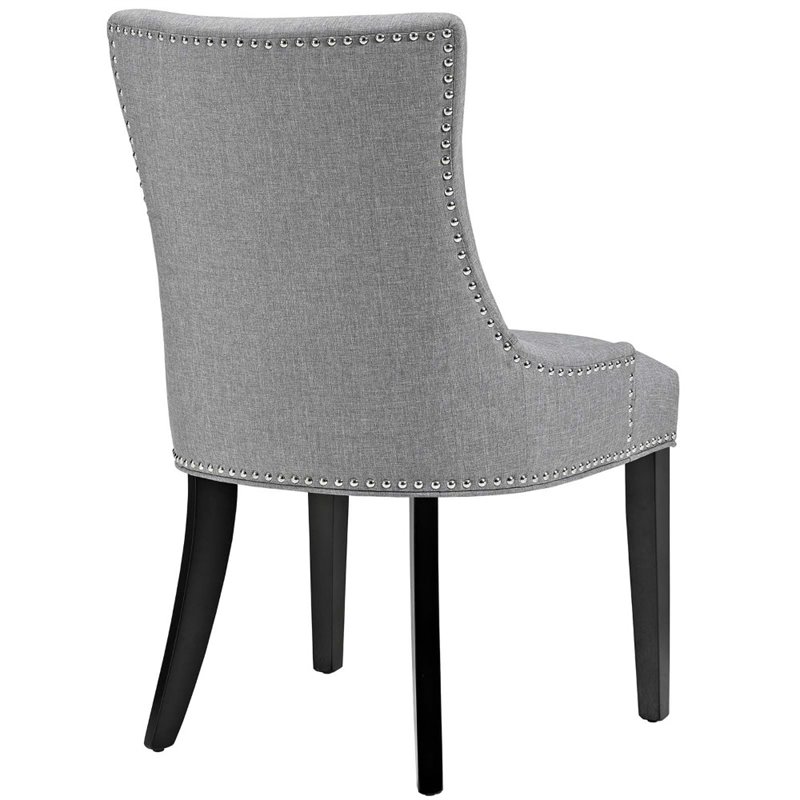 Hawthorne Collections Modern Fabric Dining Chair in Gray (Set of 4)
