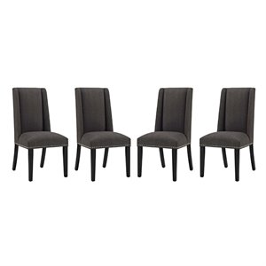 Hawthorne Collections Dining Chair in Brown (Set of 4)