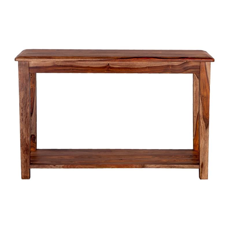 Hawthorne Collections Solid Sheesham Wood Brown Console Table Rectangular