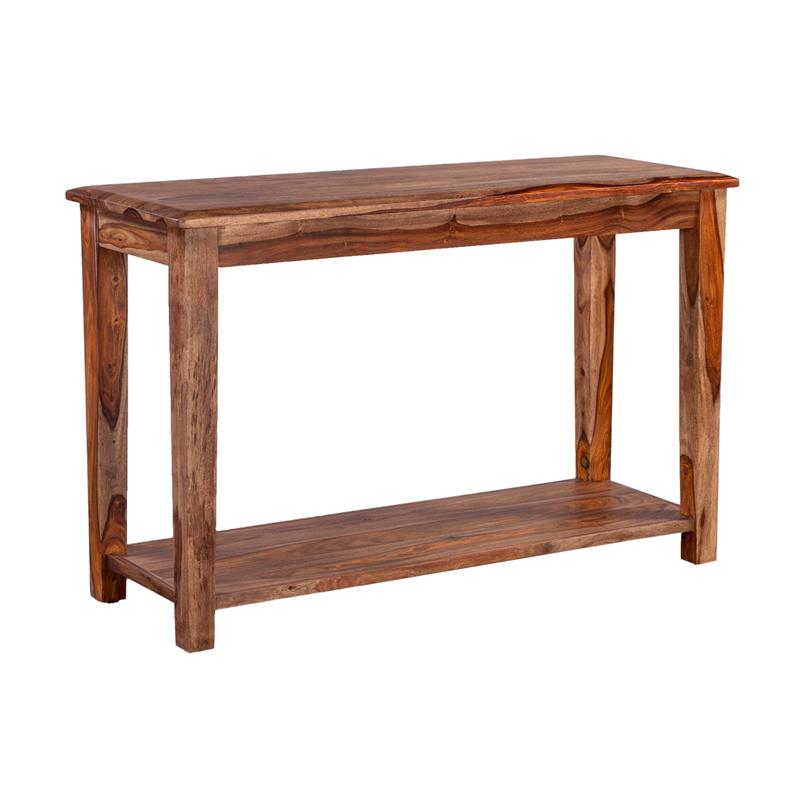 Hawthorne Collections Solid Sheesham Wood Brown Console Table Rectangular
