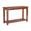 Hawthorne Collections Solid Sheesham Wood Brown Console Table Rectangular