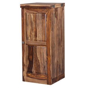 hawthorne collections sante fe solid sheesham wood bar - brown