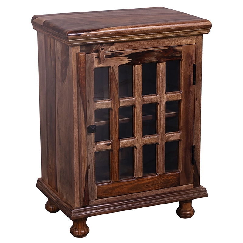 Hawthorne Collections Sante Fe Solid Sheesham Wood Cabinet - Brown ...