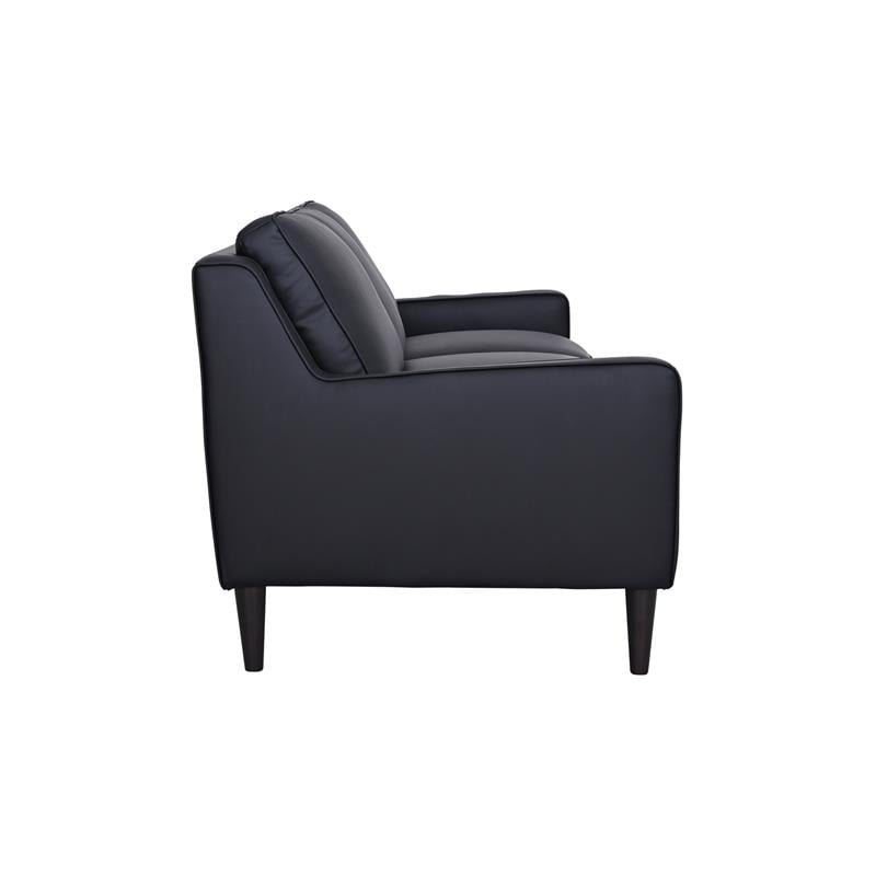 Hawthorne Collections Lazio High Quality Leather Sofa - Black