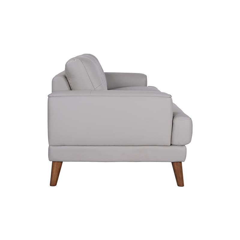 Hawthorne Collections Anzio Top Quality Leather Sofa - Cream