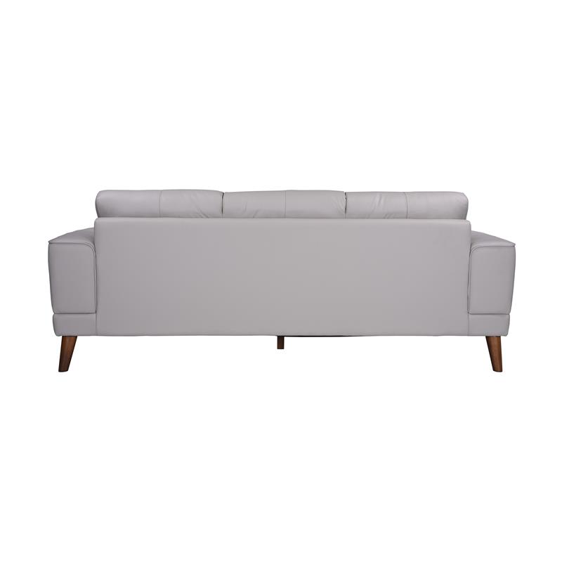 Hawthorne Collections Anzio Top Quality Leather Sofa - Cream