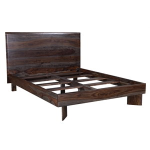 Hawthorne Collections Cambria Solid Sheesham Wood King Bed - Gray