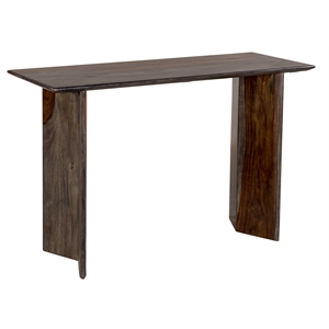 Hawthorne Collections Cambria Solid Sheesham Wood Console Table - Gray