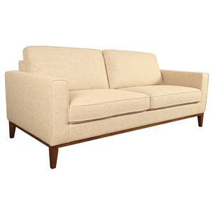 hawthorne collections oakley contemporary loveseat - cream