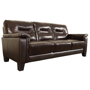Hawthorne Collections Alto Top Quality Leather Sofa - Brown