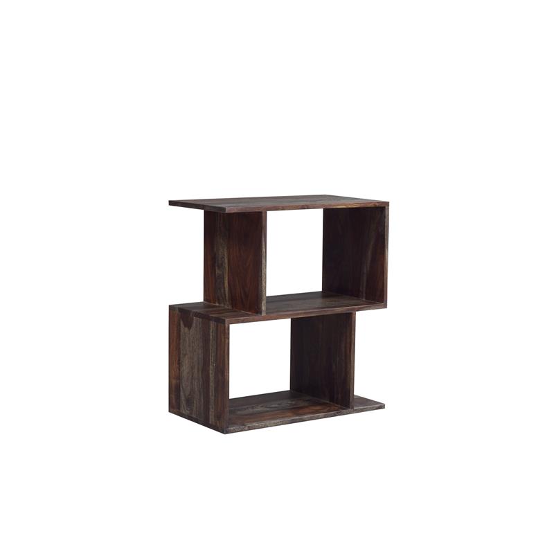 Hawthorne Collections Solid Sheesham Wood Gray Bookcase Rectangular 24