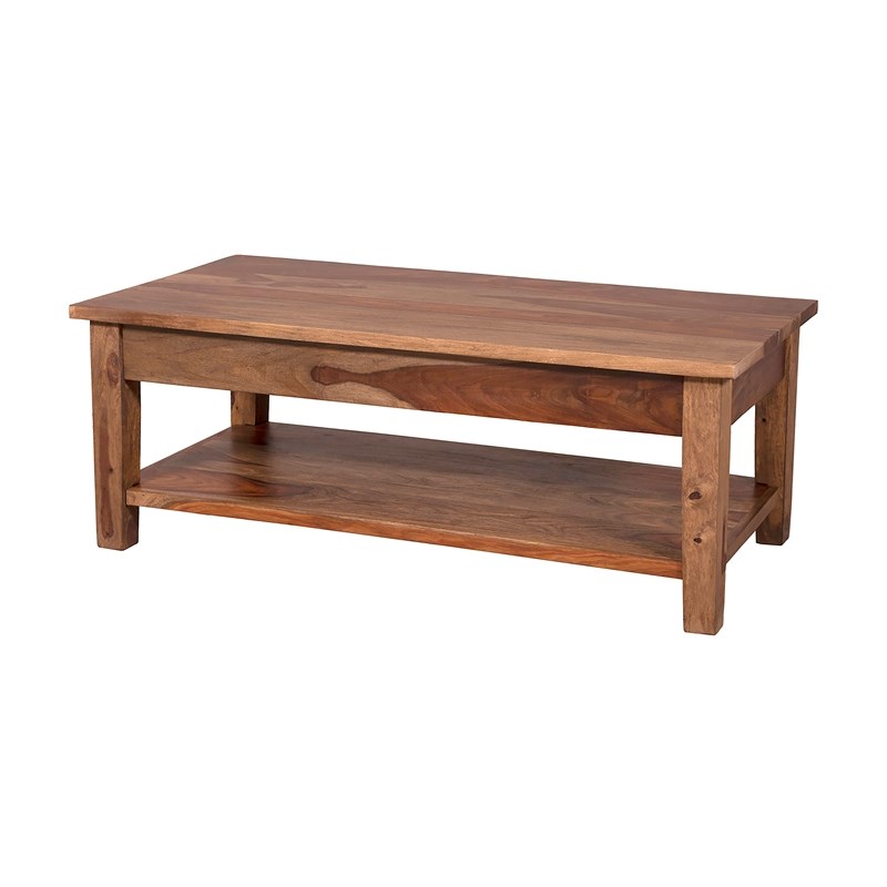 Hawthorne Collections Sante Fe Solid Sheesham Wood Coffee Table - Brown