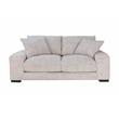 Hawthorne Collections Contemporary Soft Microfiber Loveseat in Cream