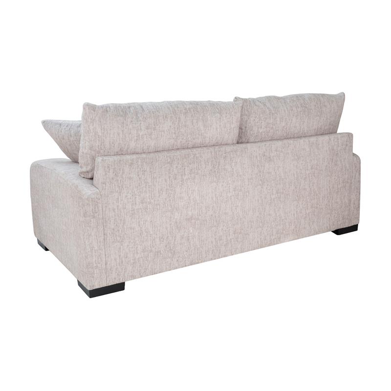 Hawthorne Collections Contemporary Soft Microfiber Loveseat in Cream