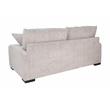 Hawthorne Collections Contemporary Soft Microfiber Loveseat in Cream