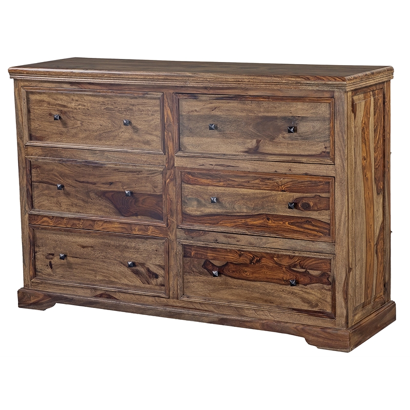 Hawthorne Collections Sante Fe Solid Sheesham Wood Dresser - Brown
