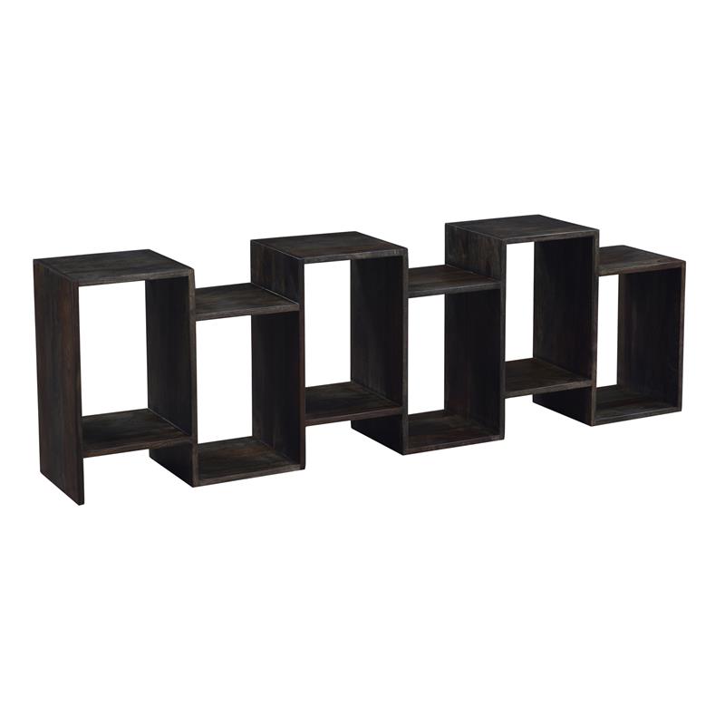 Hawthorne Collections Fall River Solid Sheesham Wood Bookcase - Gray