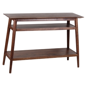 hawthorne collections portola solid acacia wood console table - brown