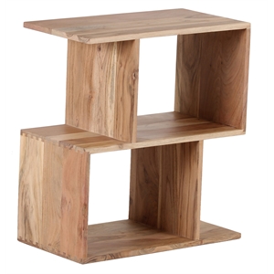 hawthorne collections portola solid acacia wood bookcase - natural
