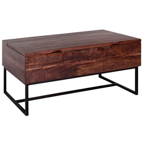 Hawthorne Collections Lakewood Lift Top Solid Acacia Wood Coffee Table - Brown