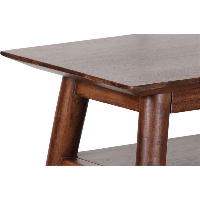 Hawthorne Collections Portola Solid Acacia Wood End Table - Brown