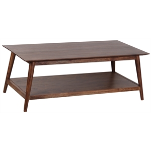 Hawthorne Collections Portola Solid Acacia Wood Coffee Table - Brown