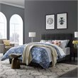 Hawthorne Collections Tufted King Panel Bed in Gray