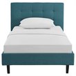 Hawthorne Collections Tufted Twin Platform Bed in Teal