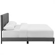 Hawthorne Collections Velvet Twin Bed in Gray