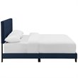 Hawthorne Collections Velvet Twin Bed in Midnight Blue