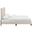 Hawthorne Collections Button Tufted Upholstered Queen Platform Bed in Beige