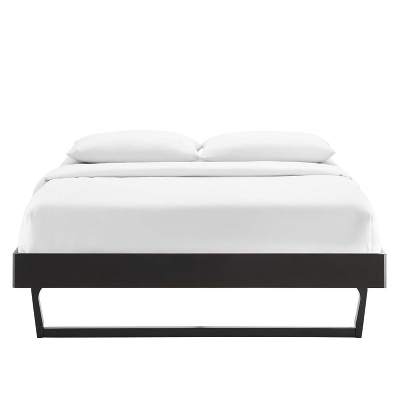 Hawthorne Collections Twin Wooden Platform Bed in Black