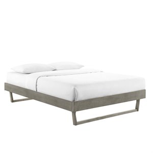 Hawthorne Collections Twin Wooden Platform Bed in Gray
