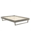Hawthorne Collections Modern Wood King Platform Bed Frame in Gray
