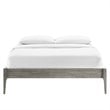 Hawthorne Collections Modern Wood Twin Platform Bed Frame in Gray