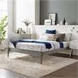 Hawthorne Collections Full Wooden Platform Bed in Gray